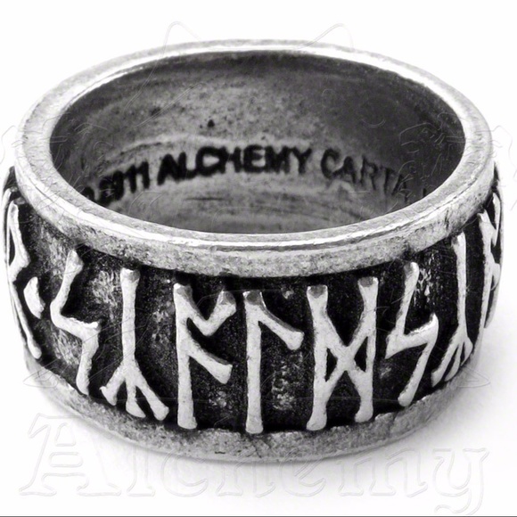Runeband Ring Alchemy Gothic - Viking Norse Runes - Picture 4 of 4